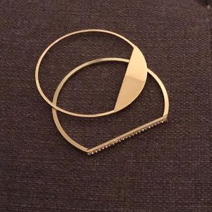 Stackable Gold Bracelet Pair